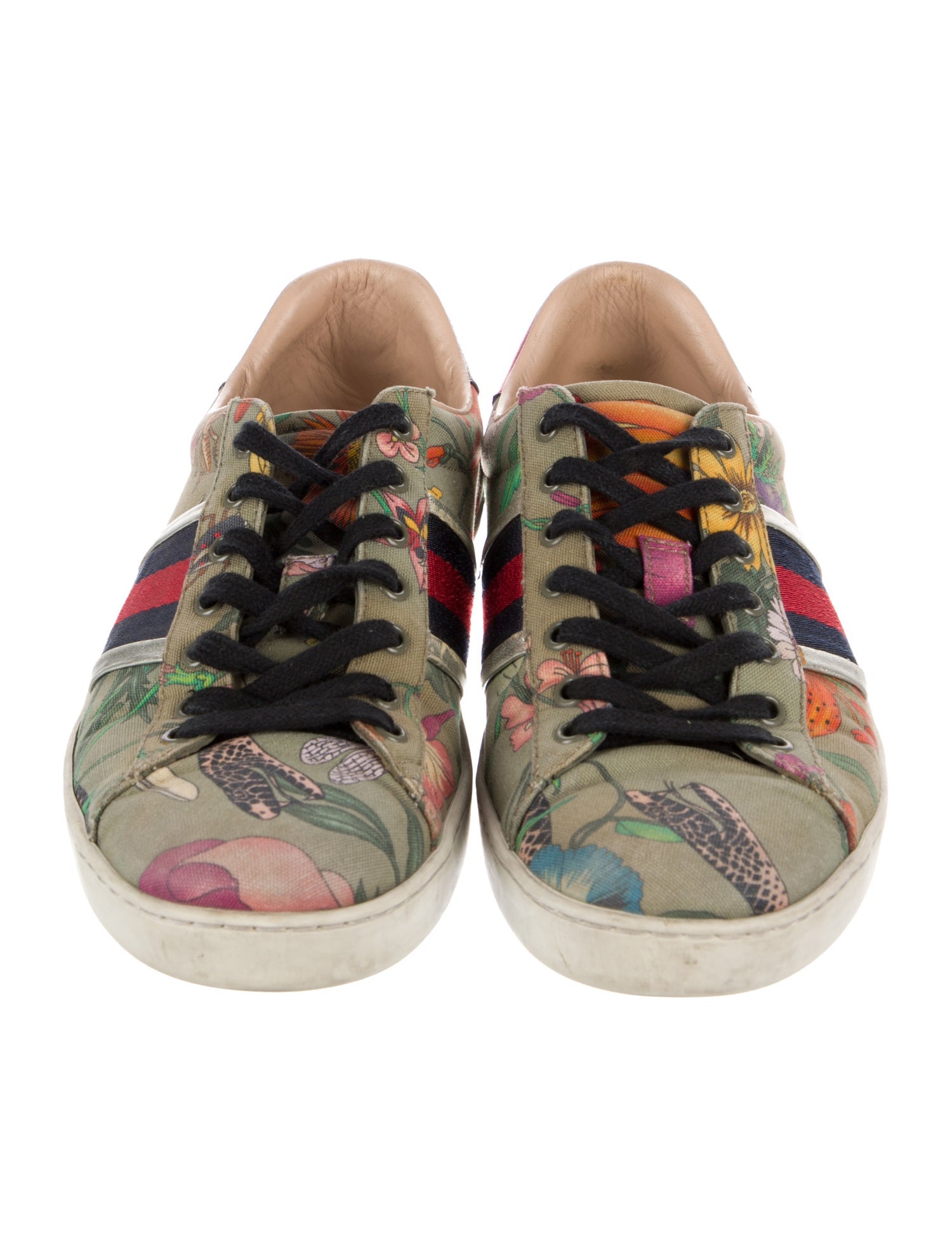 Gucci Flora Print Canvas Sneakers